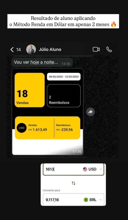 Print de depoimento de aluno — resultado 11