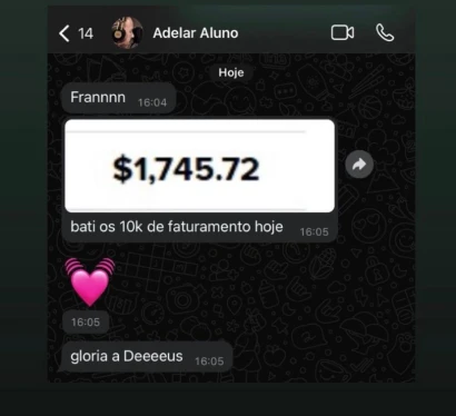 Print de depoimento de aluno — resultado 4