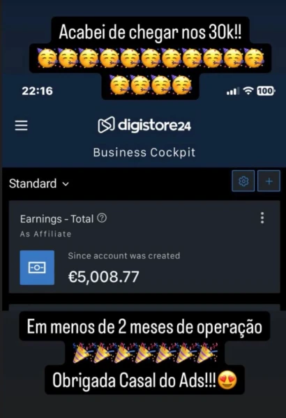Print de depoimento de aluno — resultado 5
