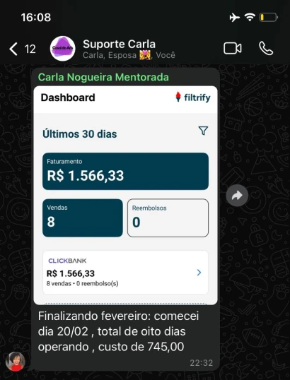 Print de depoimento de aluno — resultado 6